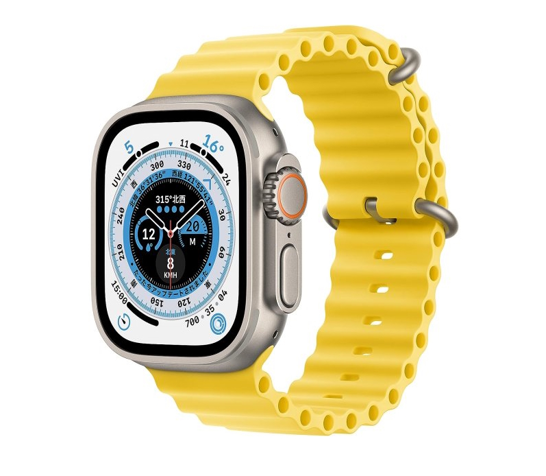 Apple Watch Ultra（チタニウムケースとイエローオーシャンバンド）