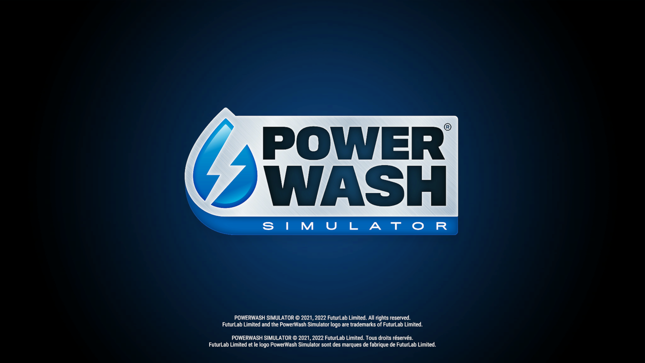 「パワーウォッシュ シミュレータ―」のタイトル画面