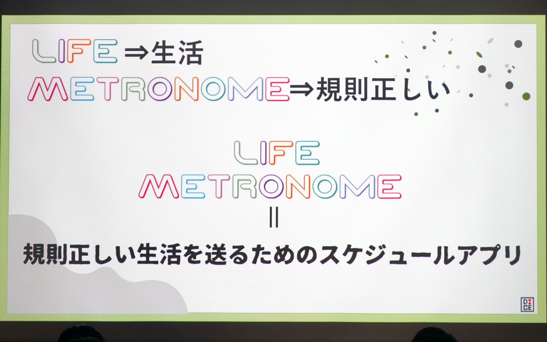 LIFE METORONOME／チーム名：DICE