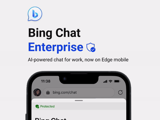 Bing Chat Enterprise」が、「Edge」モバイルアプリでサポート