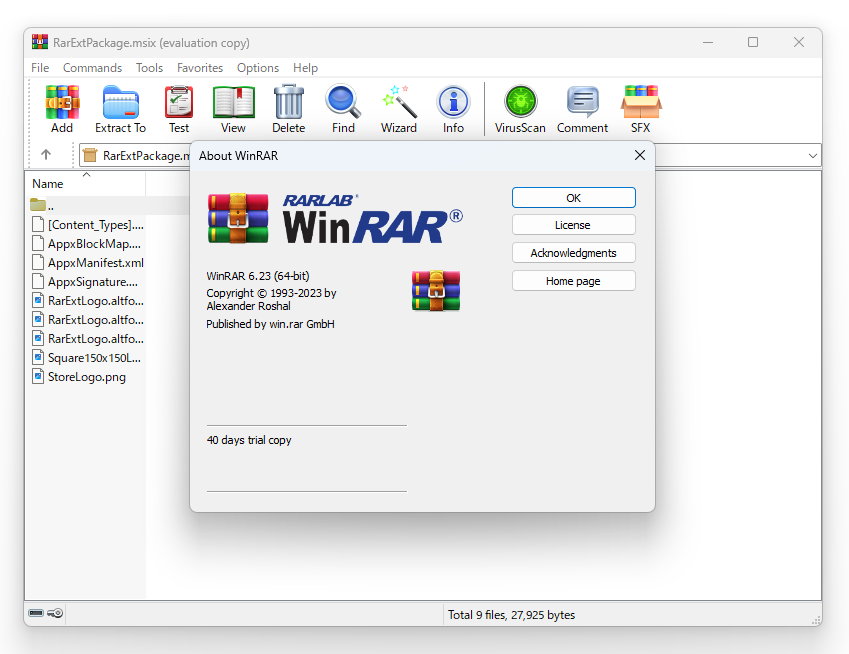 「WinRAR」v6.23