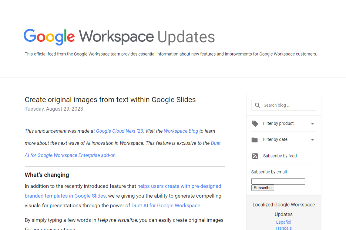 「Google スライド」にAI画像生成機能が導入
