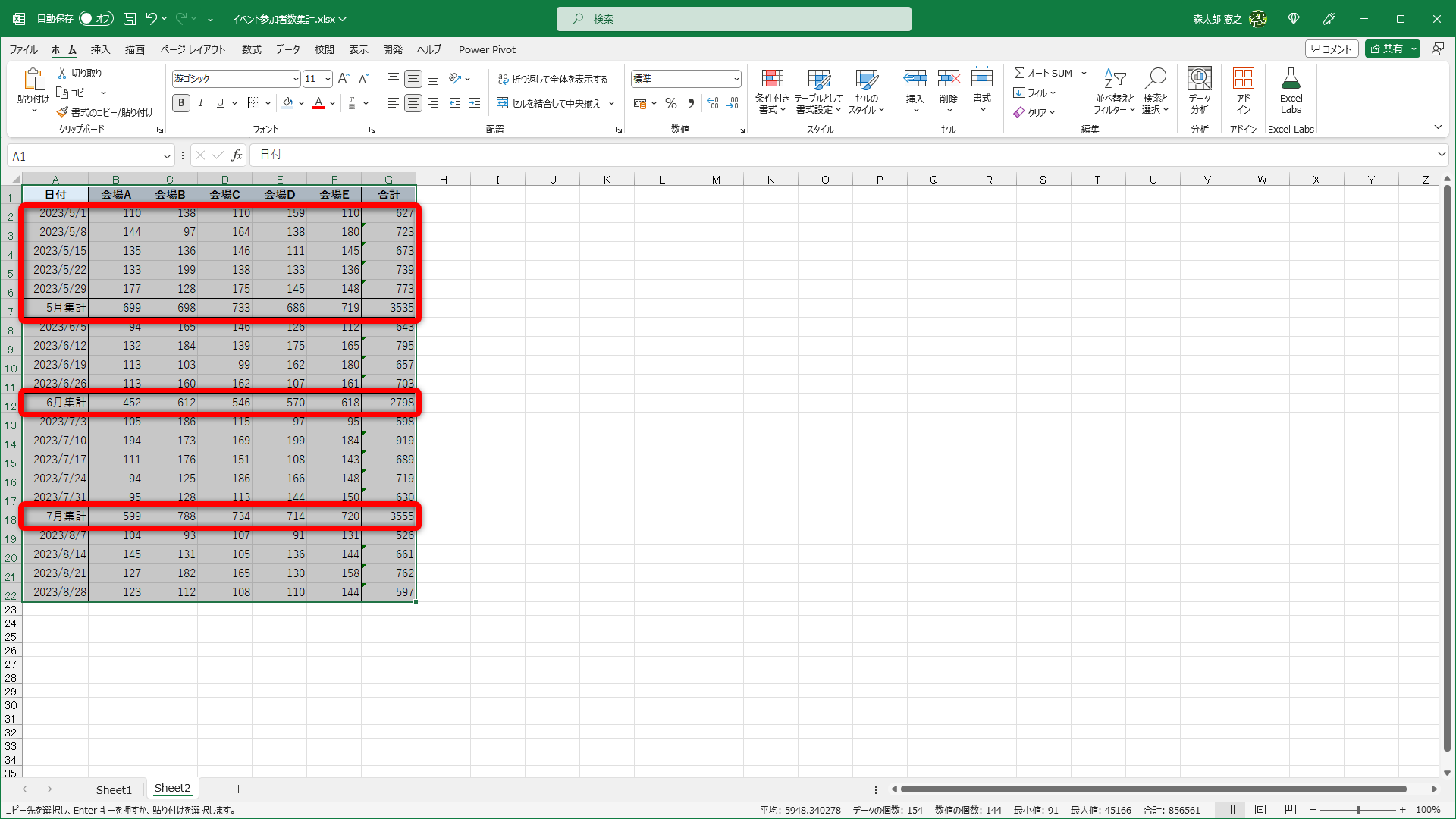 貼り付けたら、余計な行も貼り付けられてしまいました