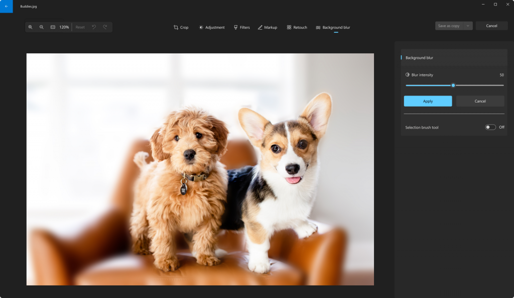 Windows 11の「フォト」アプリに背景ぼかしが追加へ