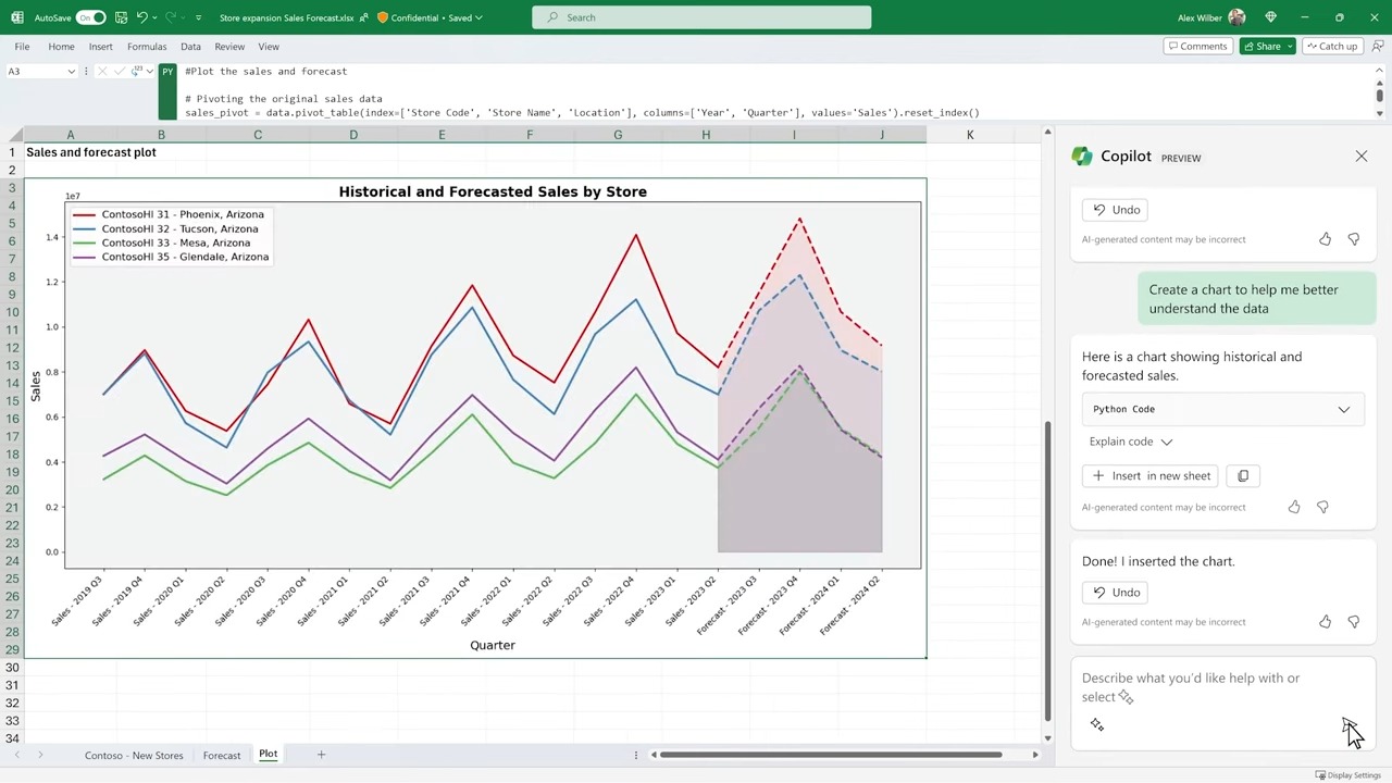 「Python」コードでデータを分析し、ビジュアライズ