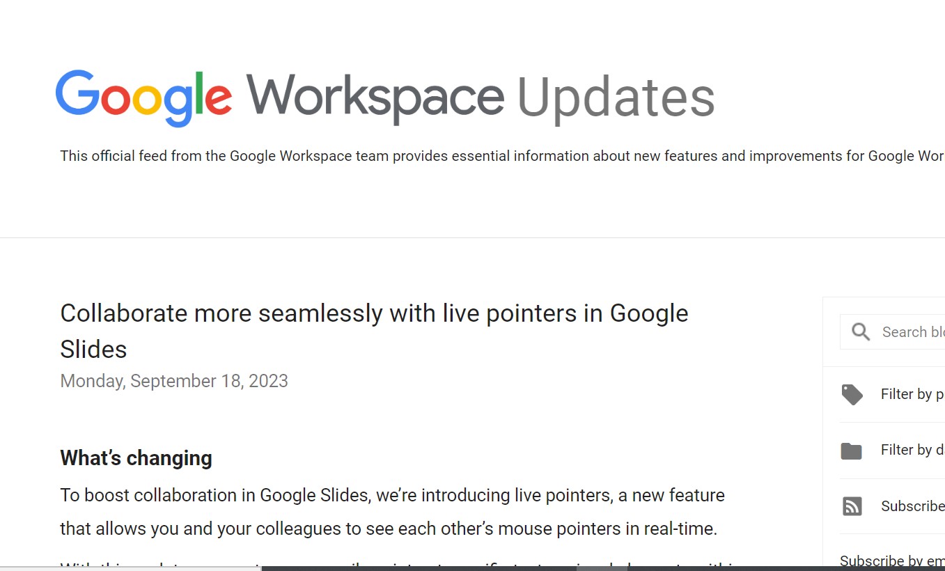 「Google スライド」に複数人のマウスカーソルをリアルタイムで表示する機能が搭載