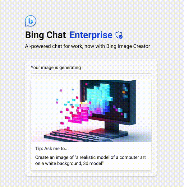 「Bing Chat Enterprise」が「Bing Image Creator」に対応