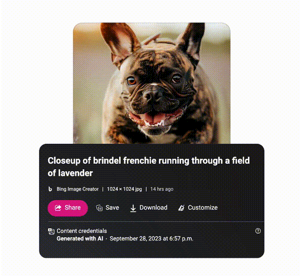 AIが生成した画像かどうかの手がかりとなるコンテンツ認証