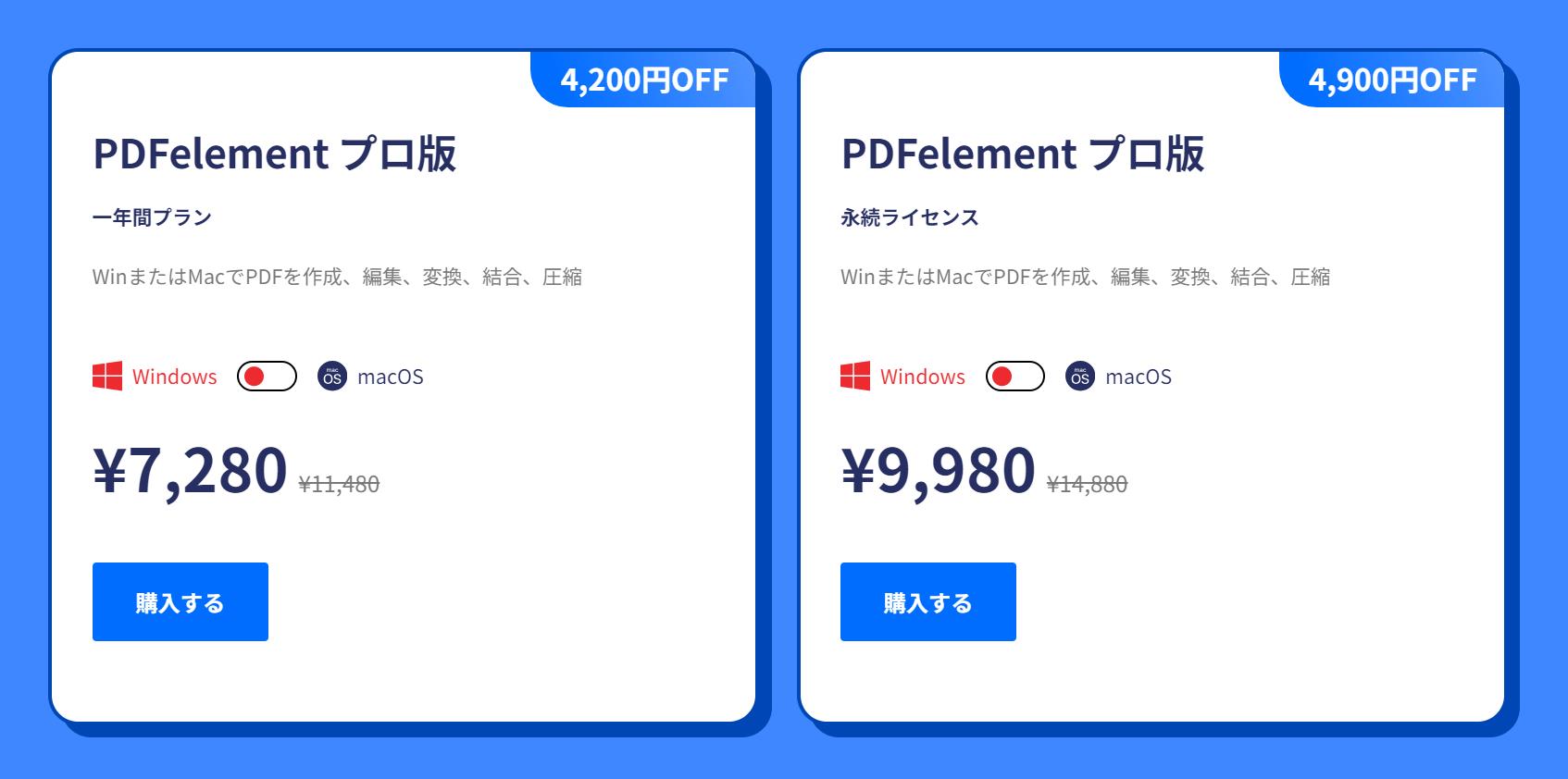 「PDFelement」が最大4,900円OFFになるセールも実施中