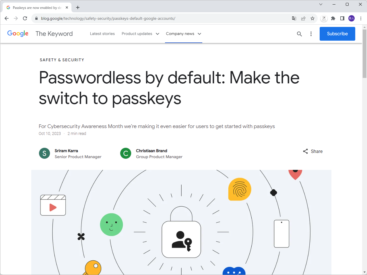 公式ブログにおけるアナウンス