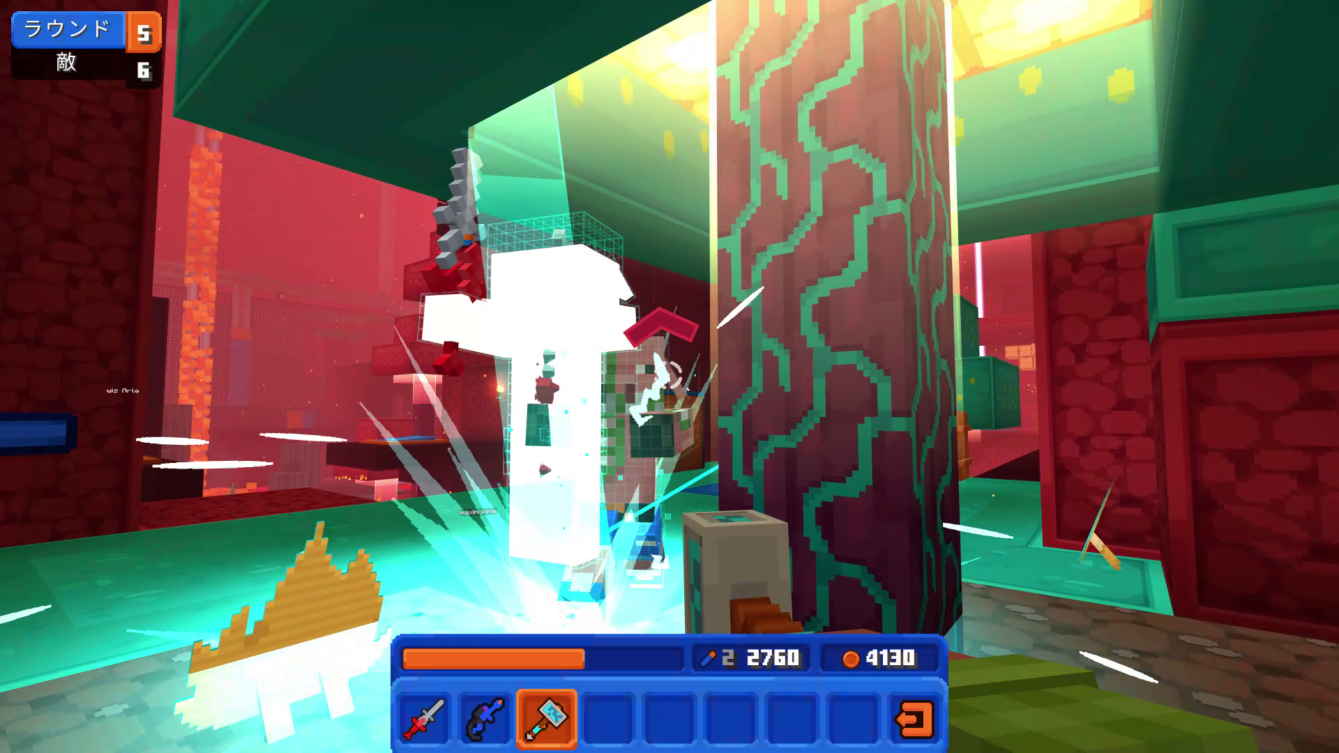 「マインクラフトダンジョンズ」でおなじみ、ハンマーのストームランダー。これも近接武器ではなく単発銃で、命中した場所の周囲にもダメージを与える