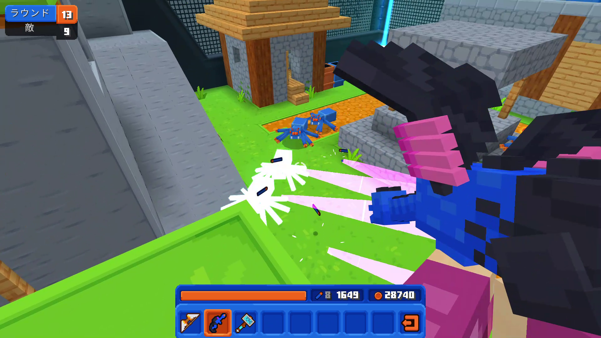 難易度を下げたオーバーワールドはかなり簡単。操作練習にちょうどいい