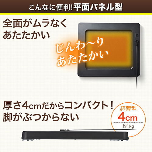 コンパクトな平面パネル仕様