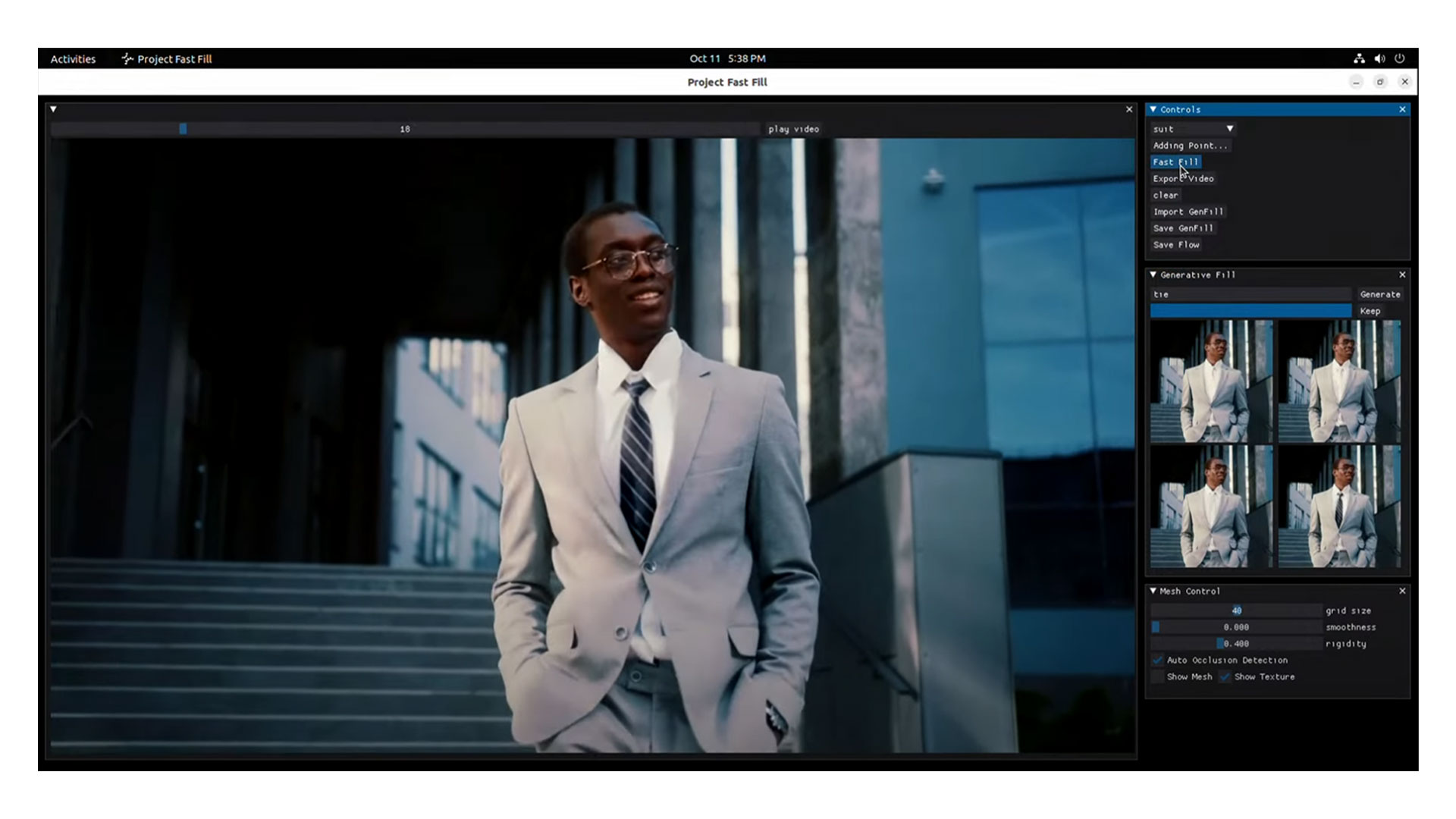 生成されたネクタイは他のフレームにも反映されます