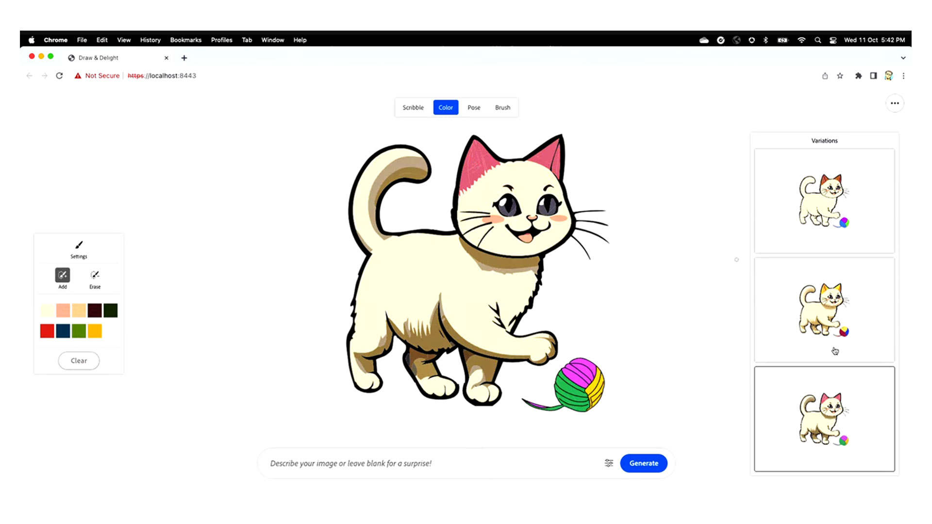 配色も提案してくれます