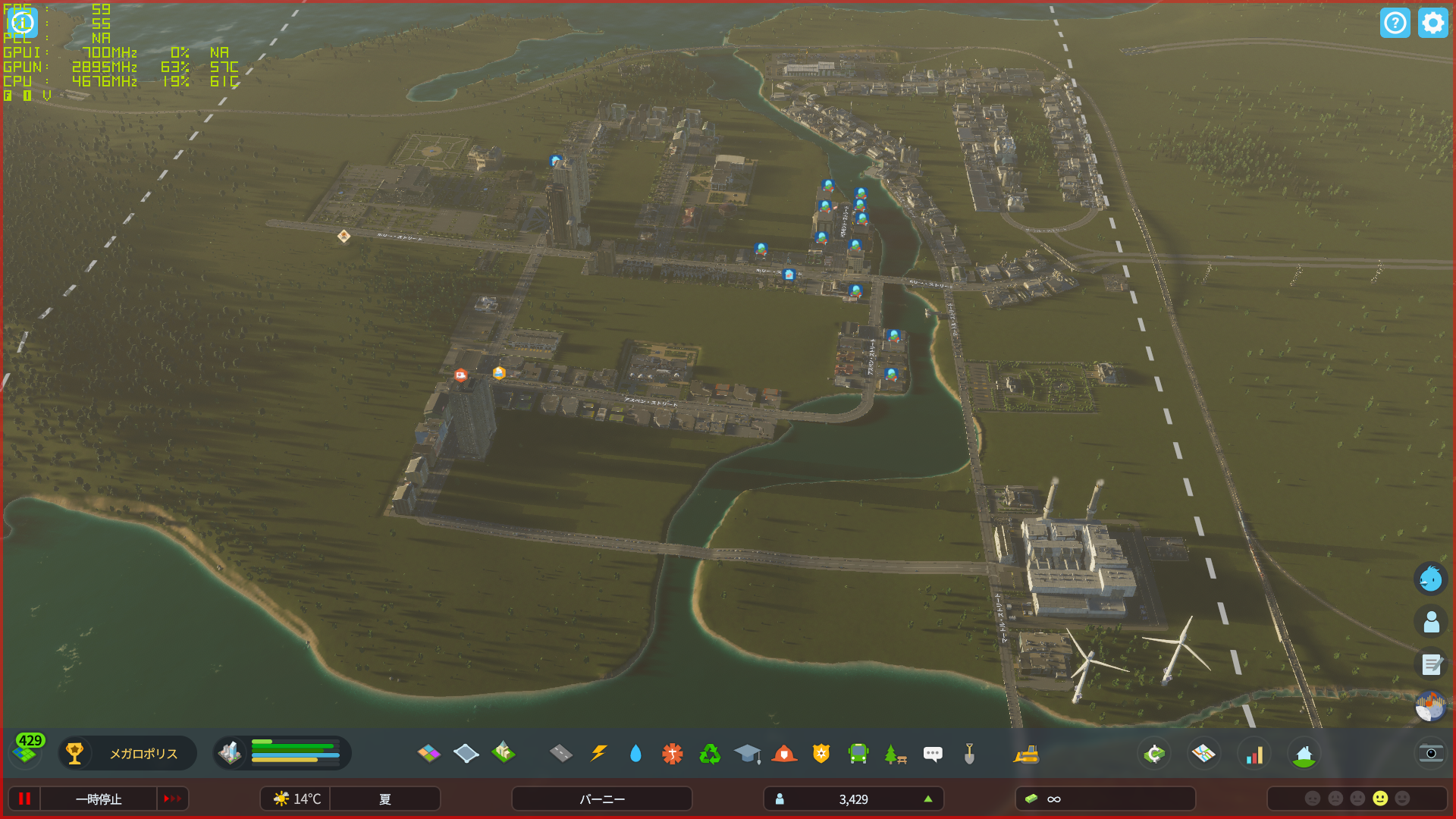 フルHDだと60fpsを維持できている（クリックで元サイズのスクリーンショットを表示）