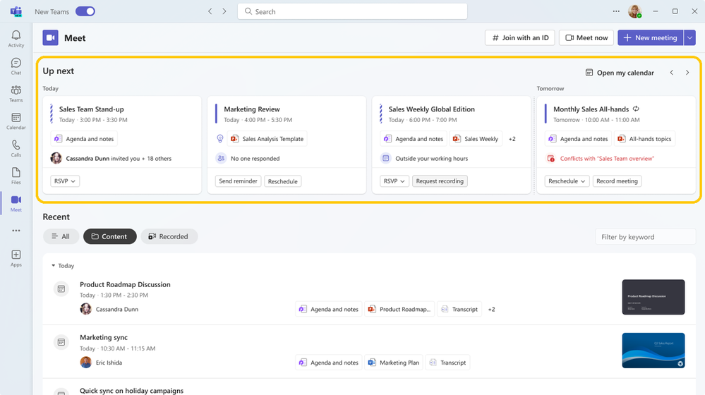 新しいMicrosoft Teamsアプリ「Meet」