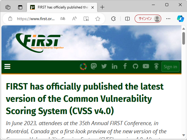 FIRSTのアナウンス