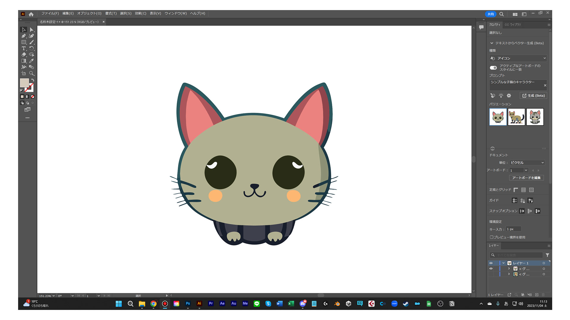 このようなシンプルな画像にすることも可能です