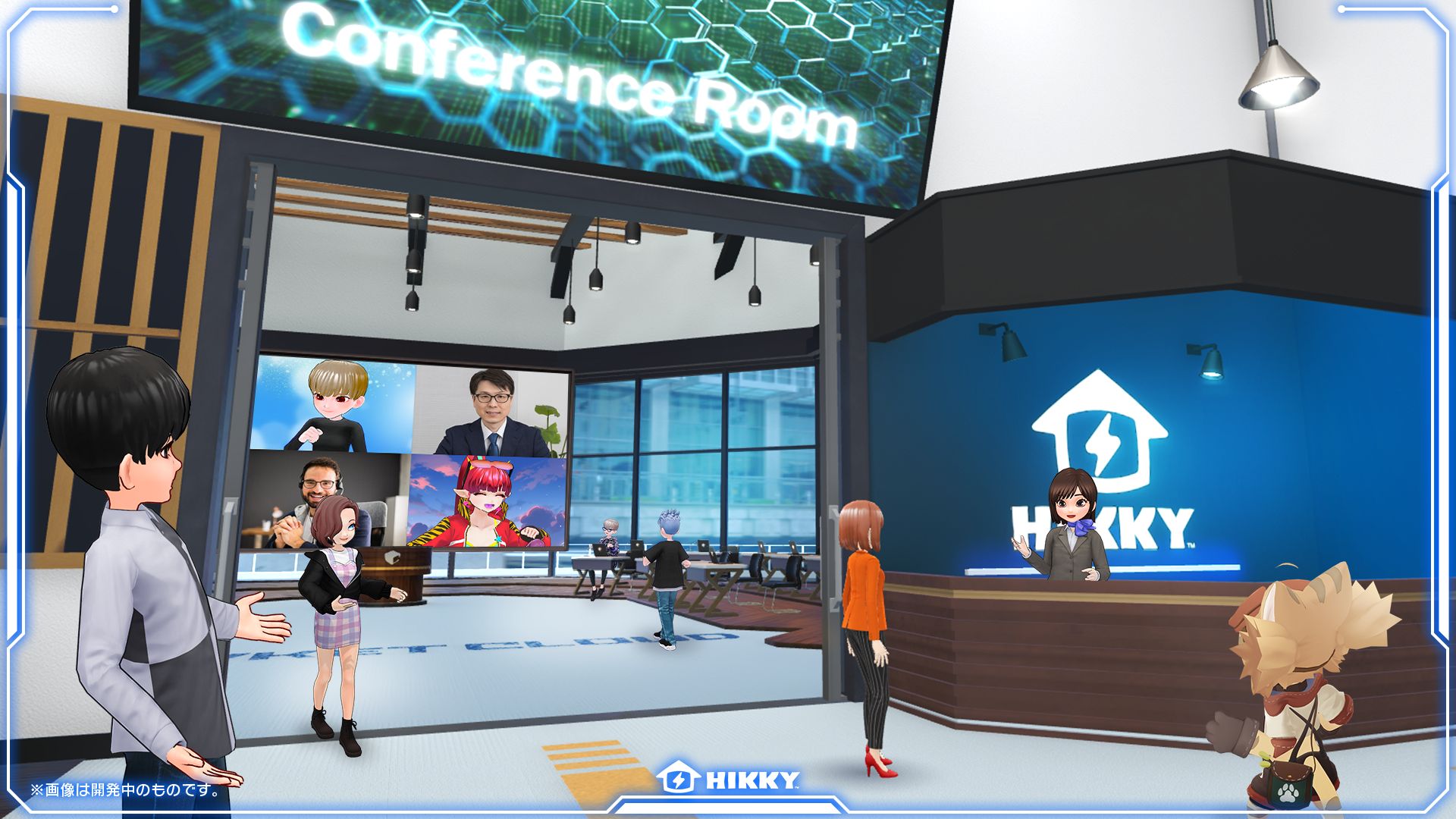 「ビジネスプラン」で使用できるテンプレートワールド。ビジネスミーティング向けデザインになっている