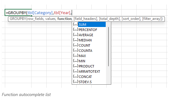 簡単な集計であれば、プルダウンメニューで候補を選ぶだけ
