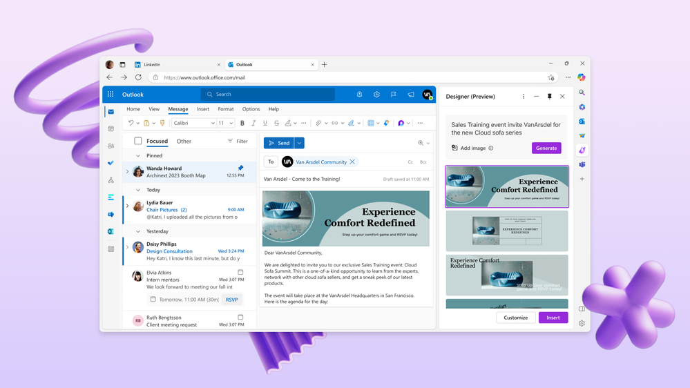 「Edge」に統合されたAIデザインアプリ「Microsoft Designer」