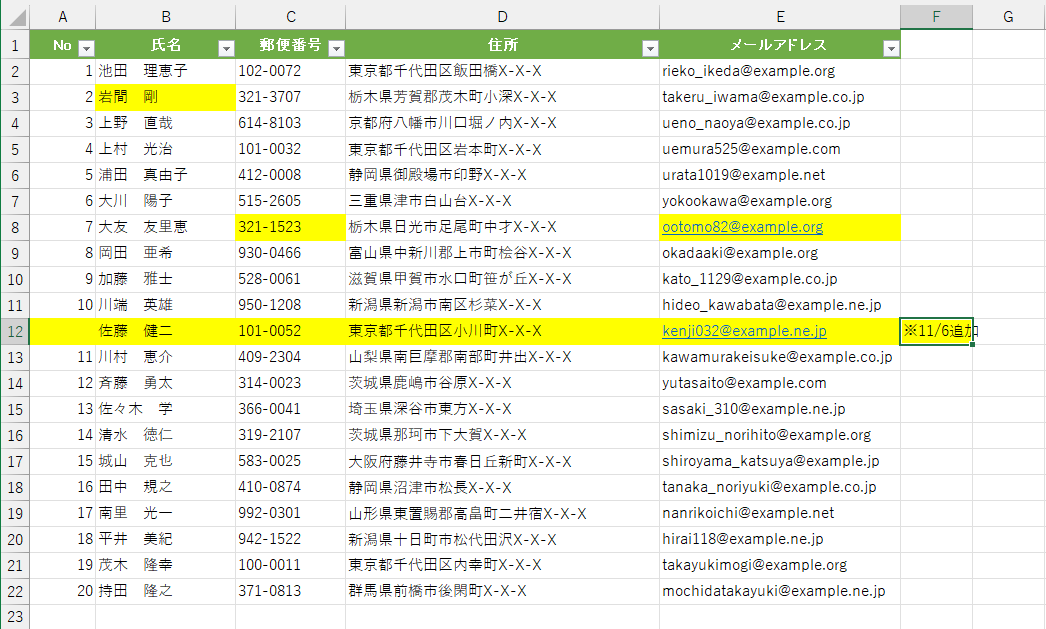 セルの編集と同時に書式を変更できる！