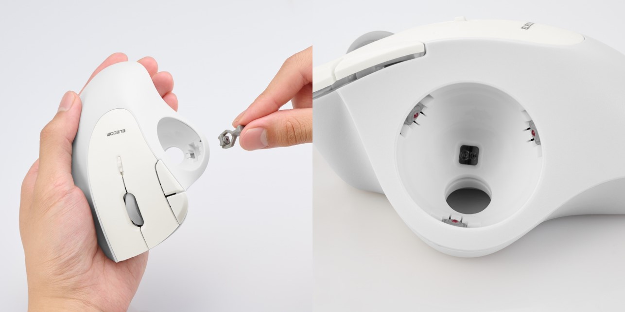 人口ルビー（別売）も簡単に取り外し・交換ができる