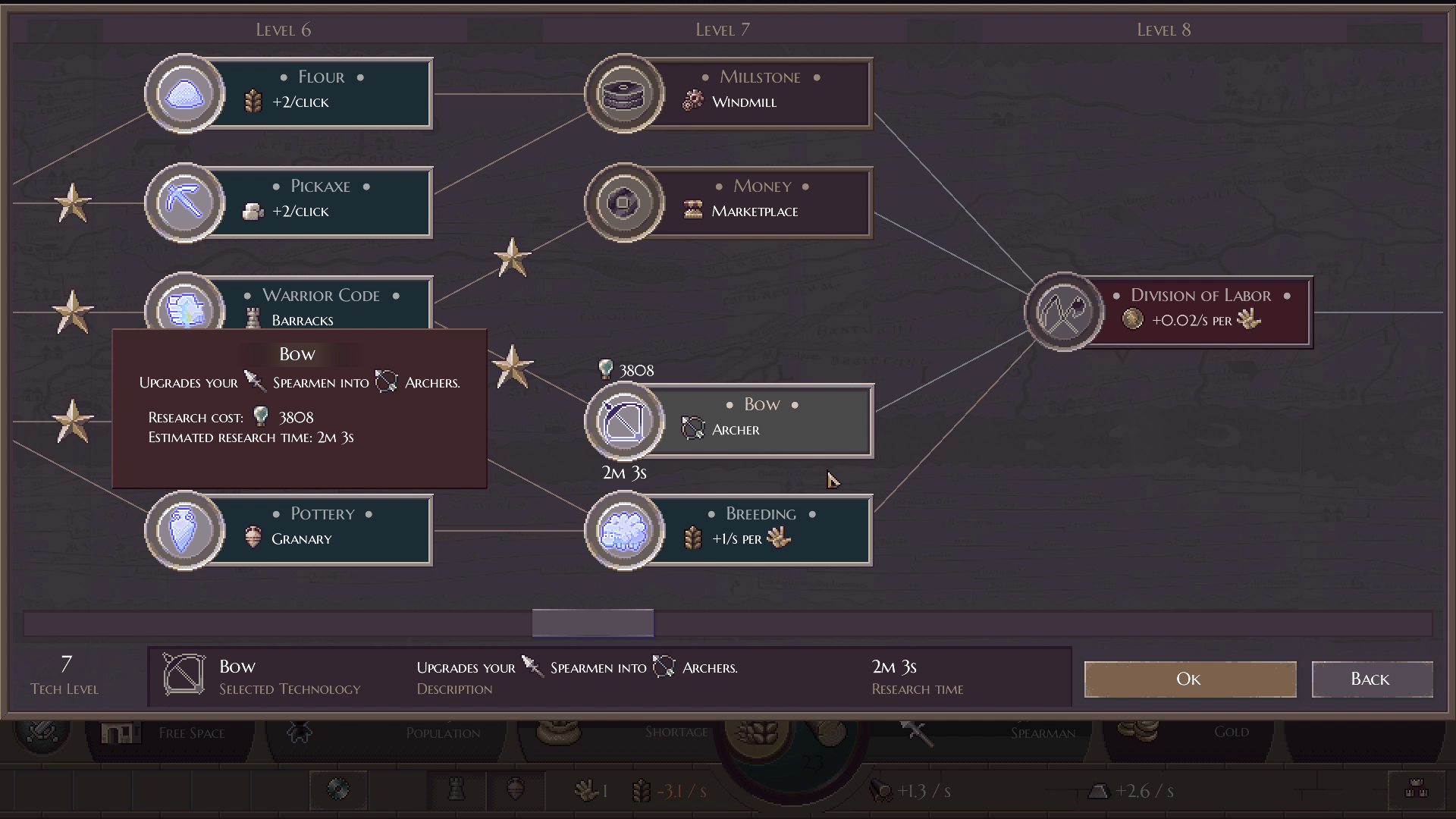 研究を進めると、より強力な兵士を使えるようになる