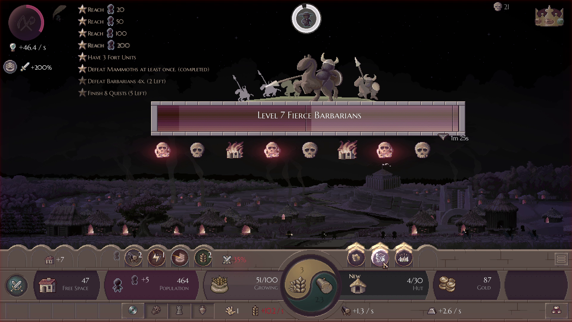 兵士の攻撃力は一般市民より高いが、1回しか攻撃できないので再生産が必要