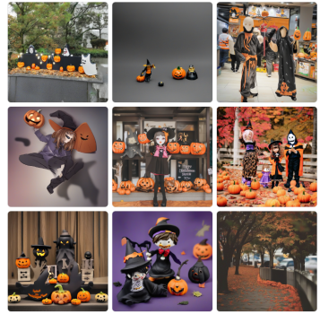 「秋葉原・ハロウィン」で生成した画像