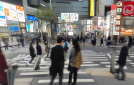 「渋谷駅前・男・女」で生成した画像