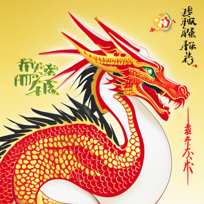 「年賀状,辰」で生成した画像