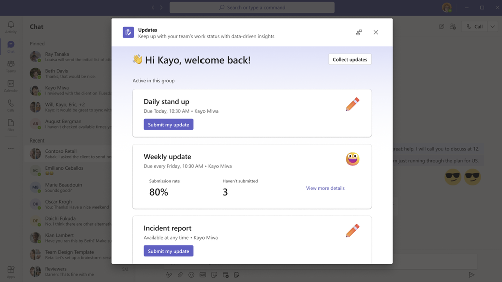 作業に集中するためのチャット、チャンネルの専用ワークスペース