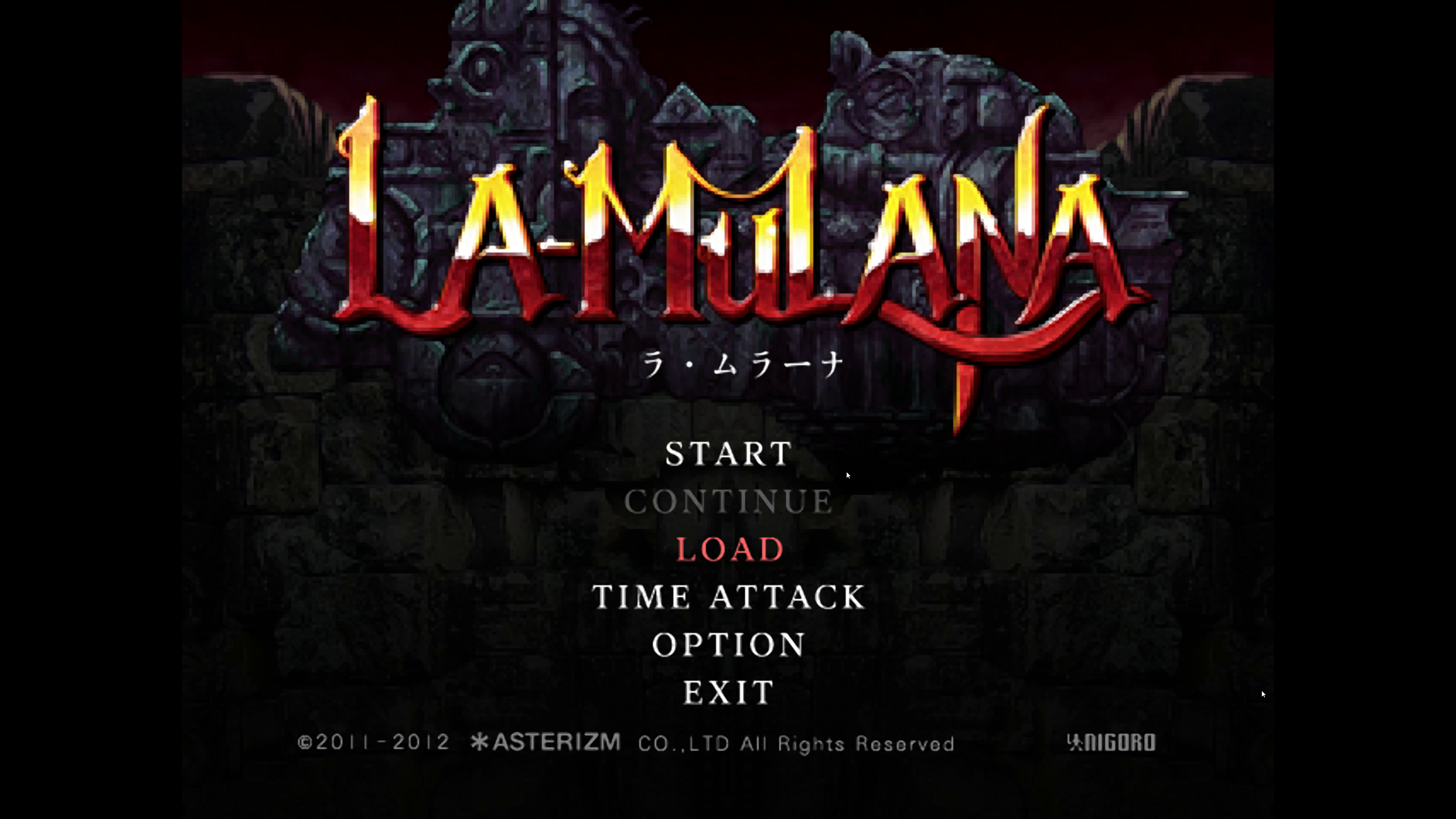 「LA-MULANA」のプレイ画面を「FSR」で4Kにアップスケーリングしたもの。4Kに拡大すると、ドットをうまく丸めているのがわかる