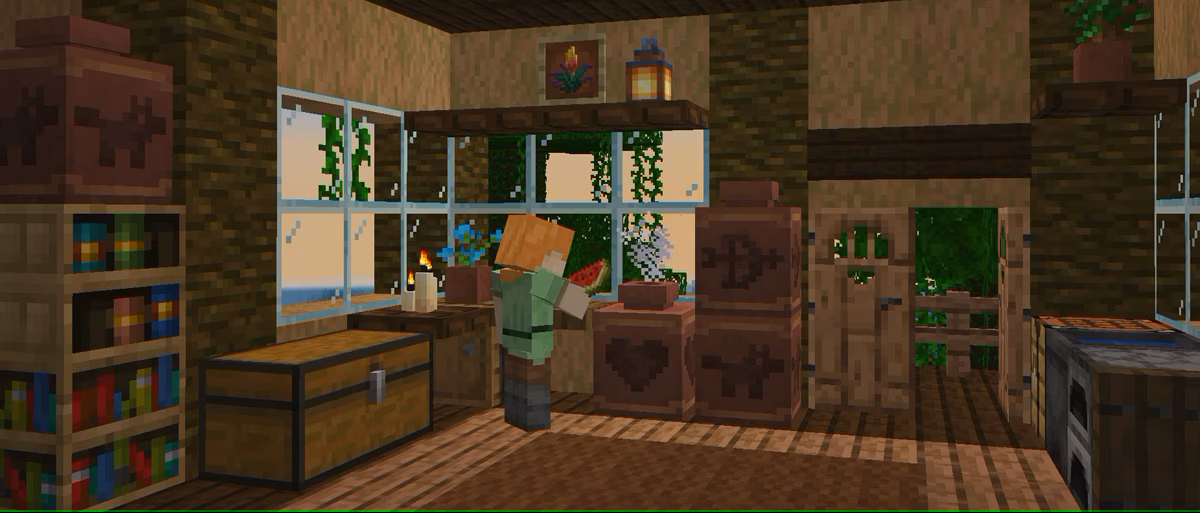 飾り壺にアイテムが入れられる