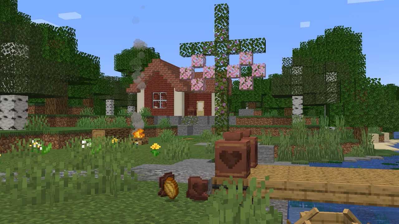 割れた飾り壺と、中から出てきたベイクドポテト