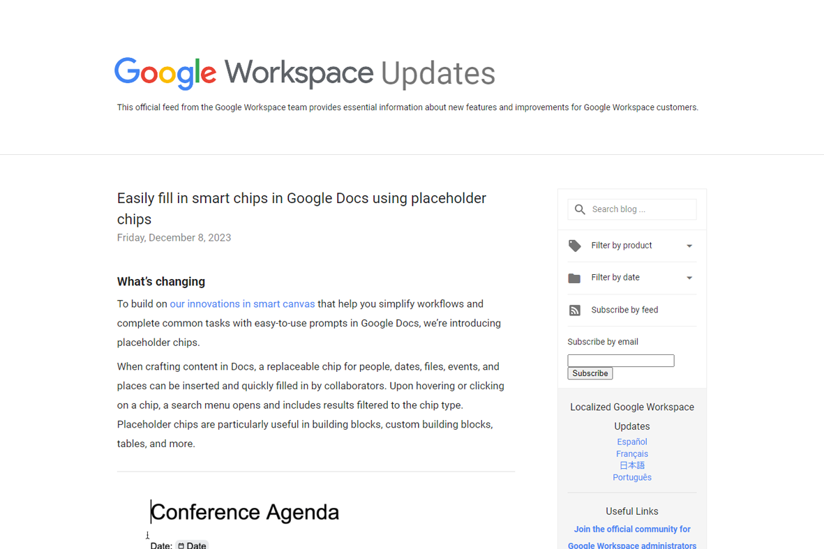 「Google ドキュメント」にプレースホルダーチップが追加