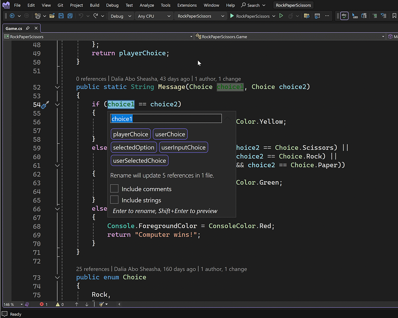 AIが識別子の名前を提案してくれる機能