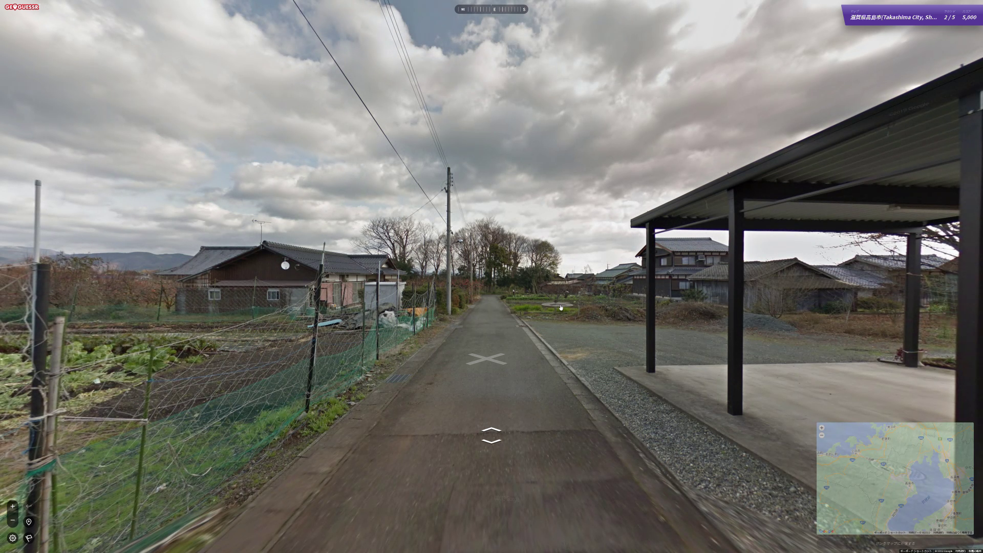 2問目の初期地点。高島市らしいどこにでもある風景