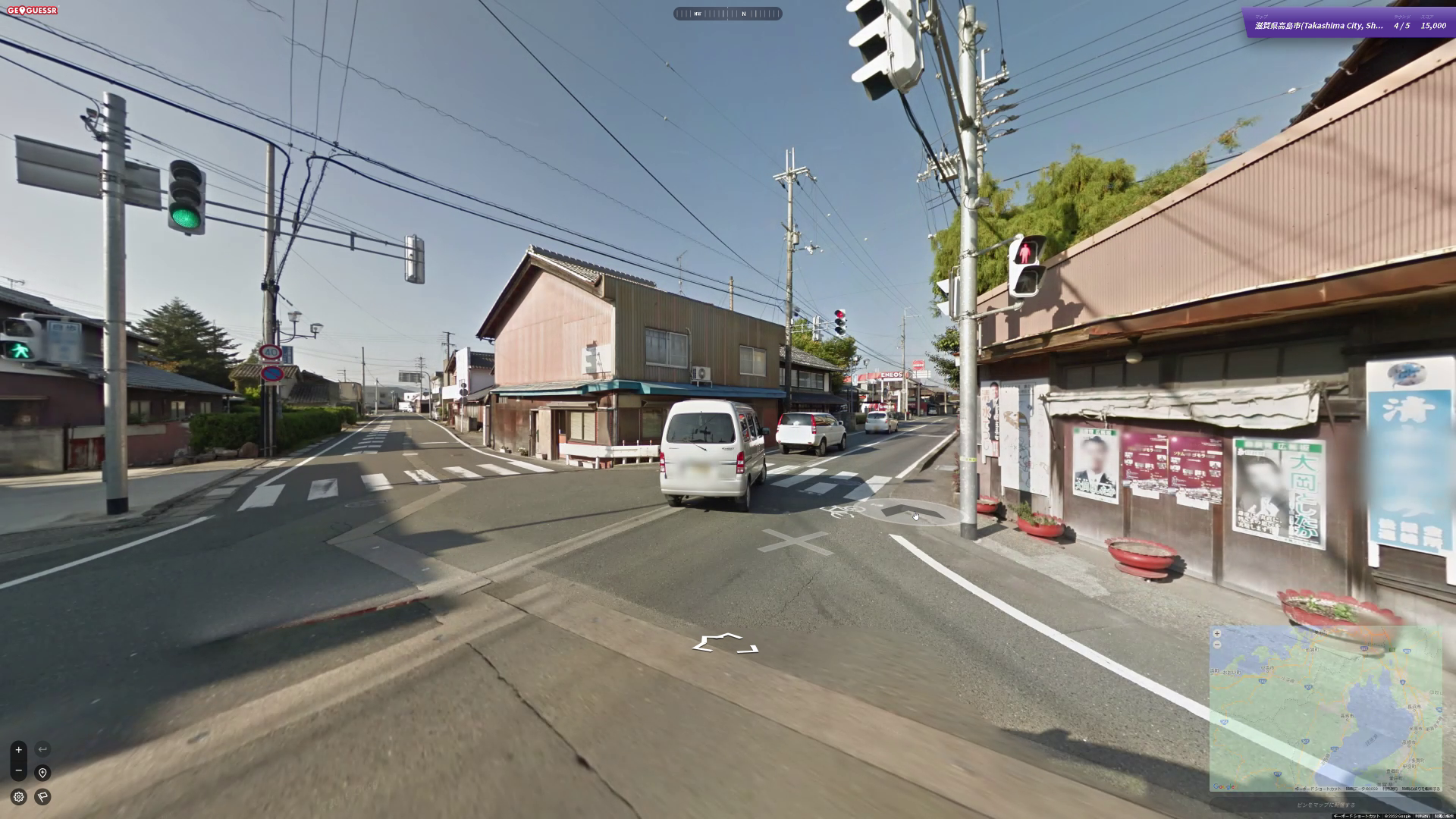 4本目の初期地点。ちょっと古いが、高島市では立派な市街地