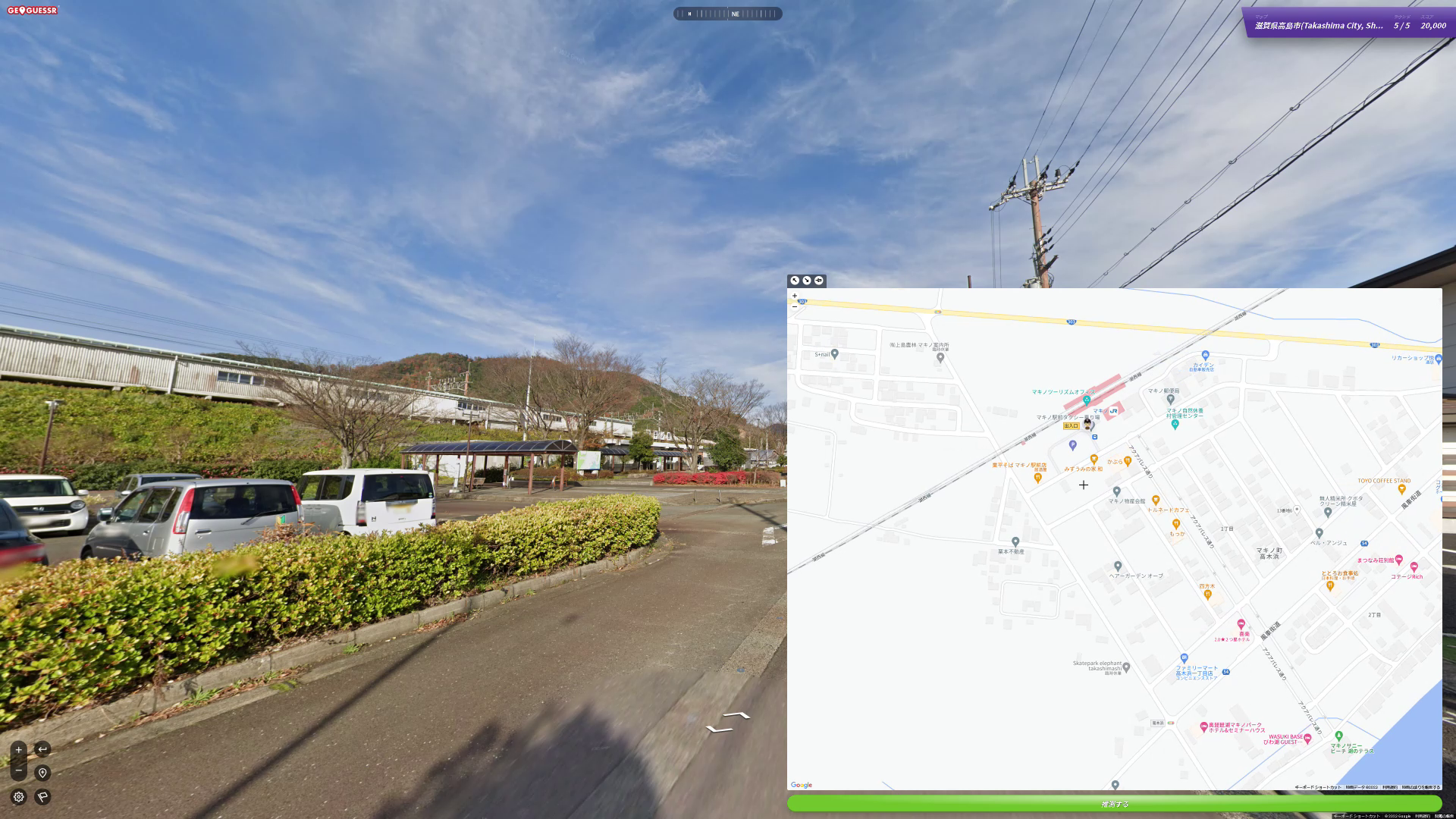 少し進んだらマキノ駅を発見。筆者はこれで生まれて初めて駅舎を見た