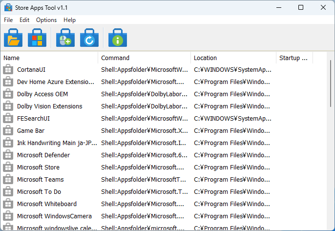 「Store Apps Tool」v1.1
