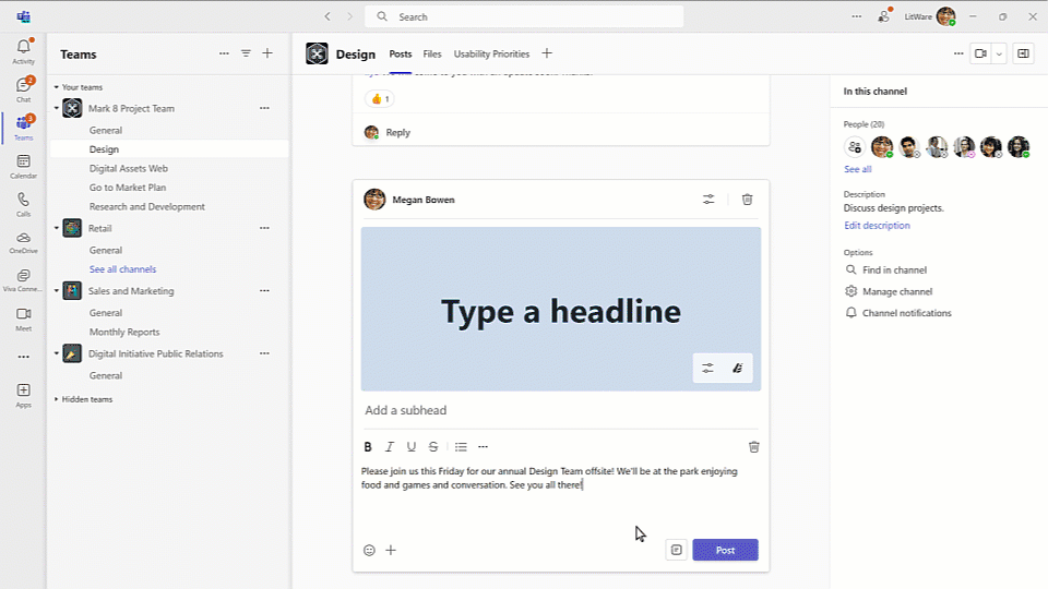 チャネルのアナウンス背景をAIで生成