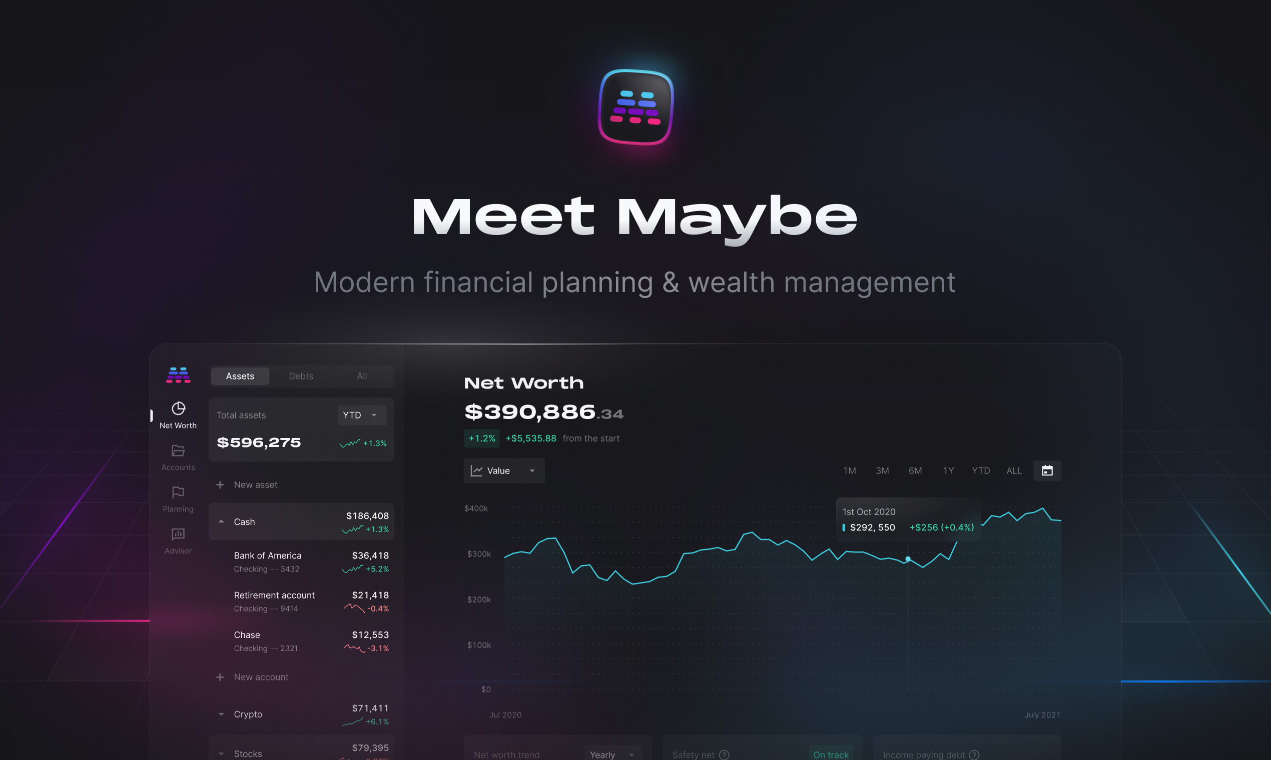 Webベースのパーソナルファイナンスアプリ「Maybe」