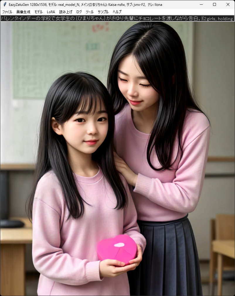 「EasyZatuGen」の画像生成ウインドウ