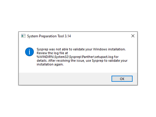 Windows 10で「Sysprep」コマンドが完了しない問題