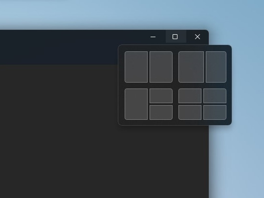Windows 11のアプリウィンドウ配置機能「スナップ レイアウト」（Snap Layout）