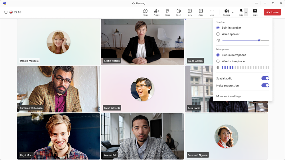 フライアウトメニューで映像や音声を調節する