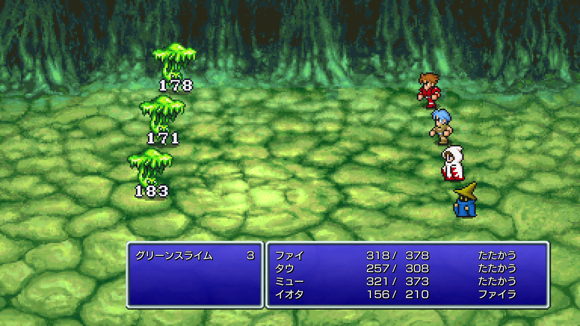 ダメージ表示はポップアップになり、複数の敵も素早く処理